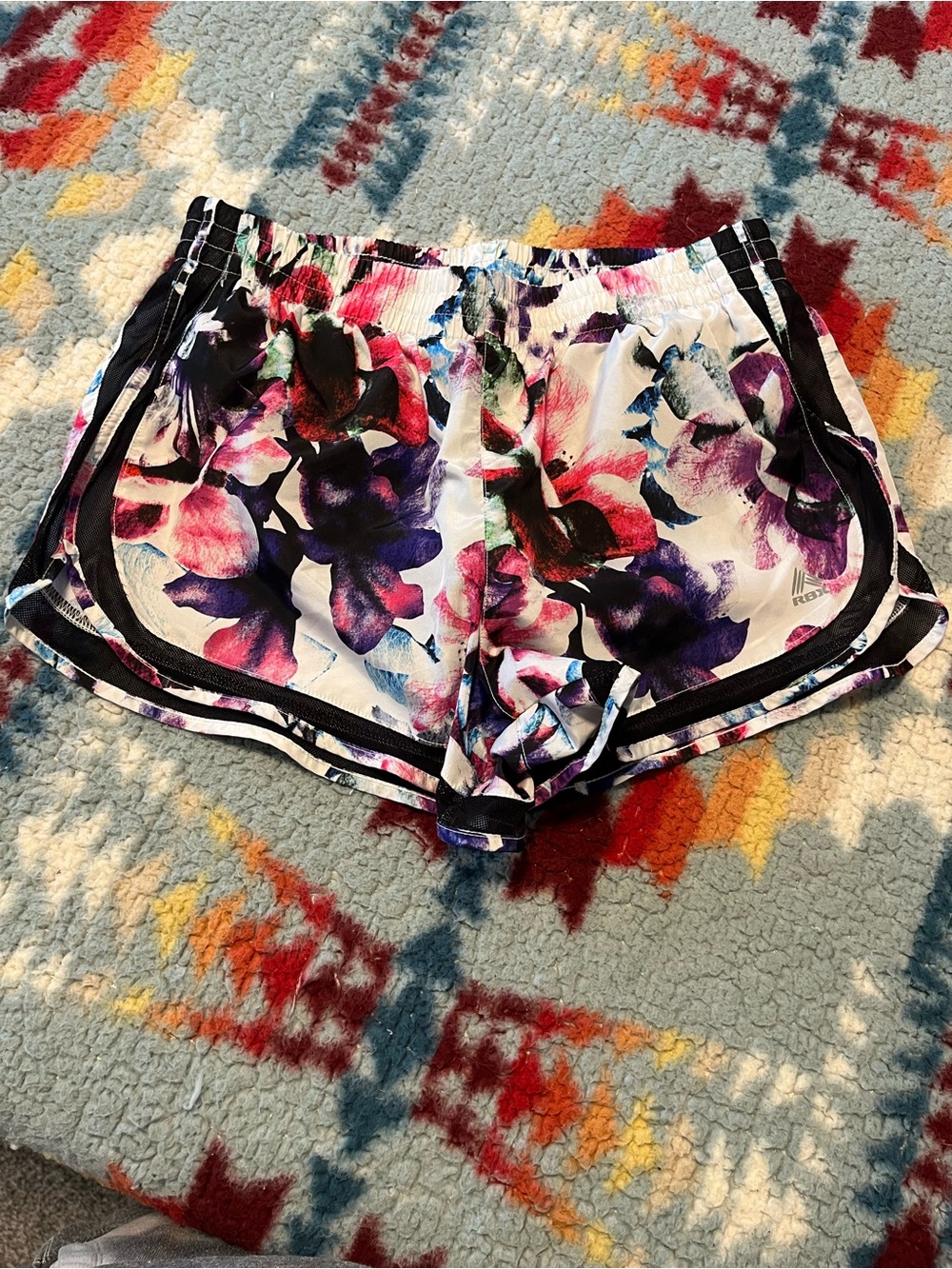 RBX Floral Performance Shorts - Pink, Purple & Black
